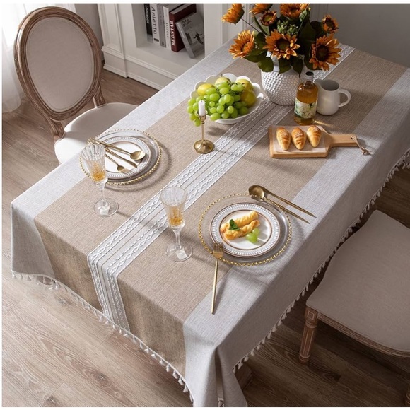 Beautiful Embroidered Rectangular Table Cloth - Picture 3 of 6